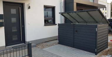 FAHRRADGARAGE AUS ALUMINIUM M (BxTxH 200x80x130cm)